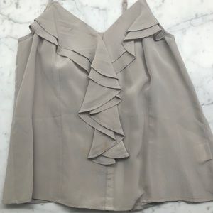 Silence + Noise urban outfitters silk ruffle top